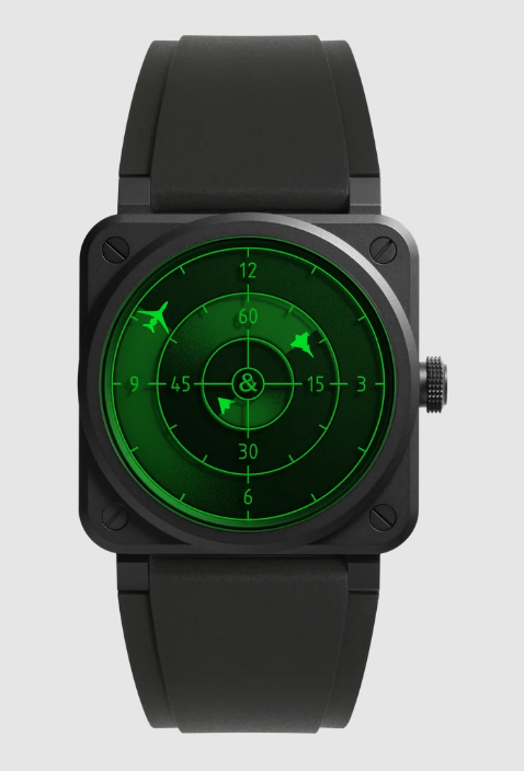 Bell & Ross BR-03 Green Radar Ceramic Replica Watch BR03A-GRDR-CE/SRB